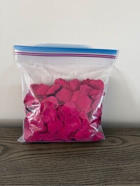 Faux Fuchsia Pink Rose Petals - Weddings or Event